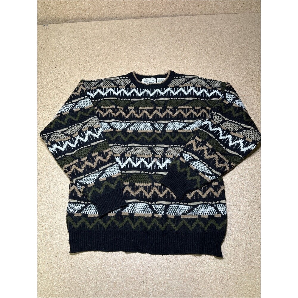 Vintage Wild Thunder Knit Sweater Coogi Style Men’s Size XL